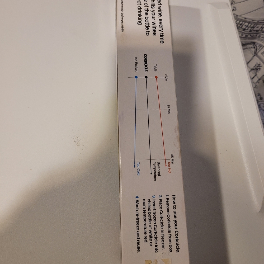 Corkcicle Wine Chiller/Stopper EUC - Picture 3 of 6